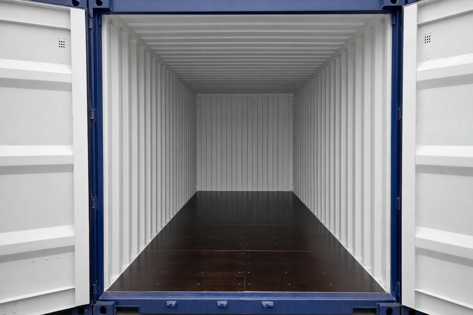 Large container with both doors open